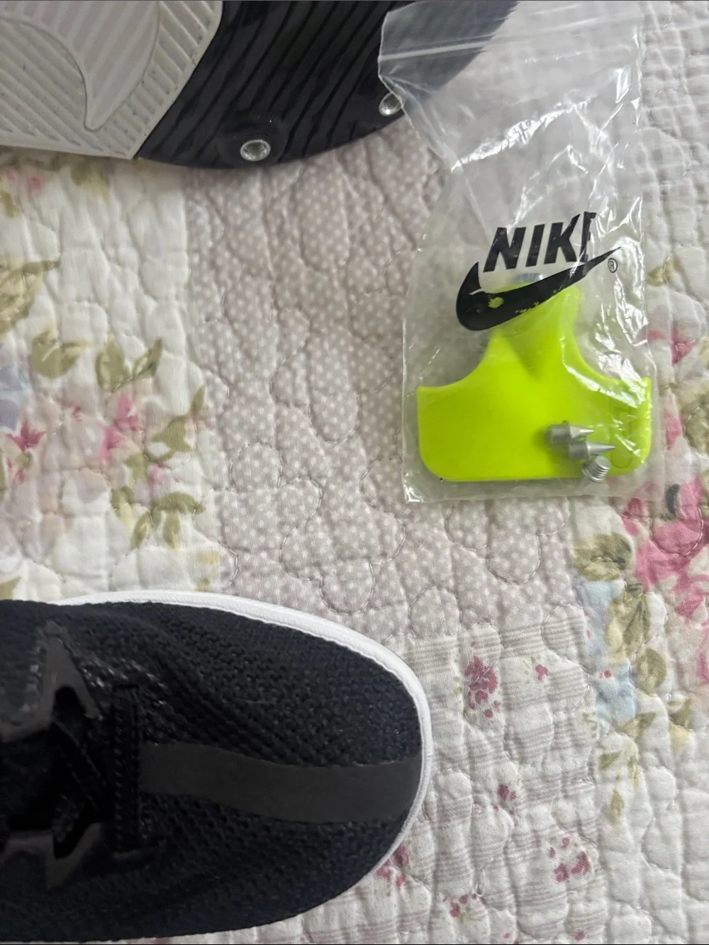 Nike Black & White Training Sneakers with Neon Yellow Accessories